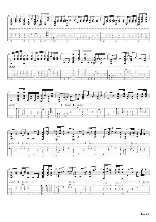 11月3日最新指弹吉他谱分享