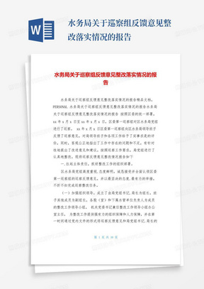 巡察细化落实：巡察落实整改措施的报告 