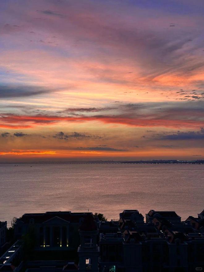 青岛晚霞预报图更新，自然美景与科学预测的双重魅力