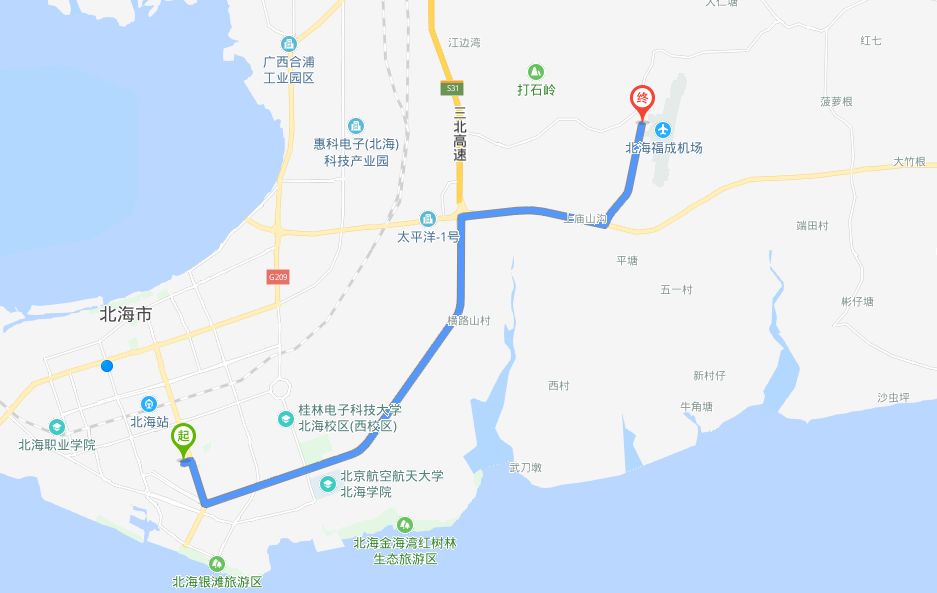 广州至北海最新探路路线图解析，详细指引，轻松畅游！